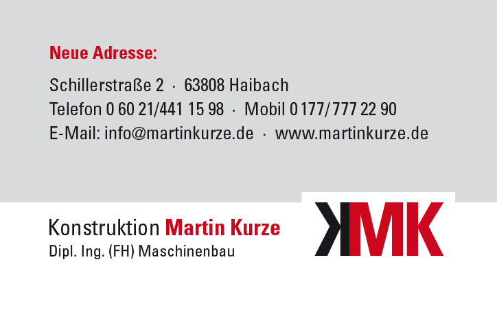 Konstruktion Martin Kurze, Dipl. Ing. (FH) Maschinenbau